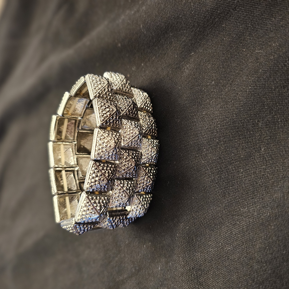 Silver Geometric Men's Bracelet